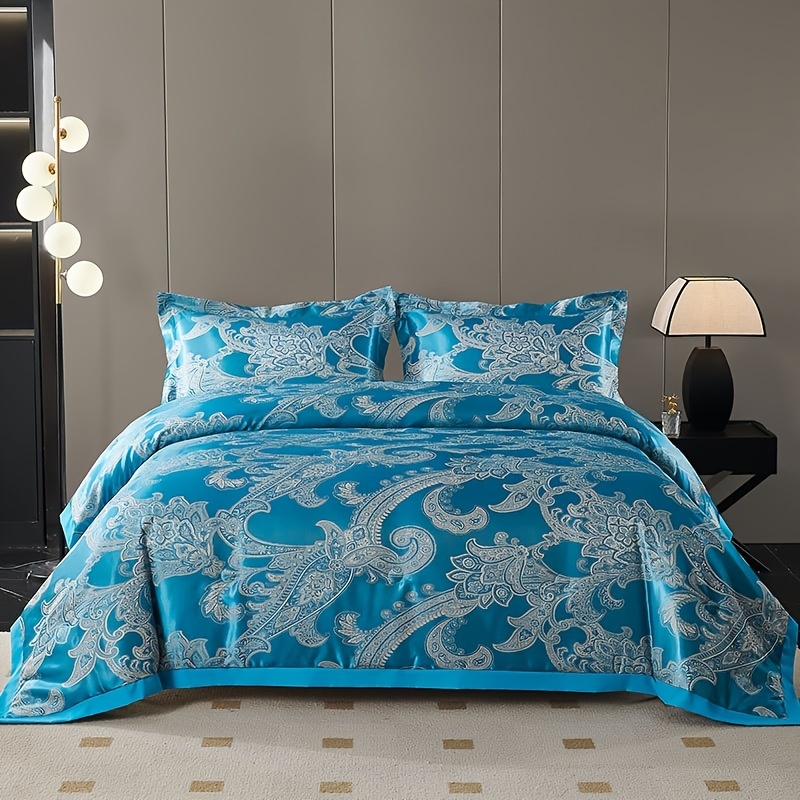 Jacquard Satin Luxury Duvet Set Thickened Warm Comforters - Temu