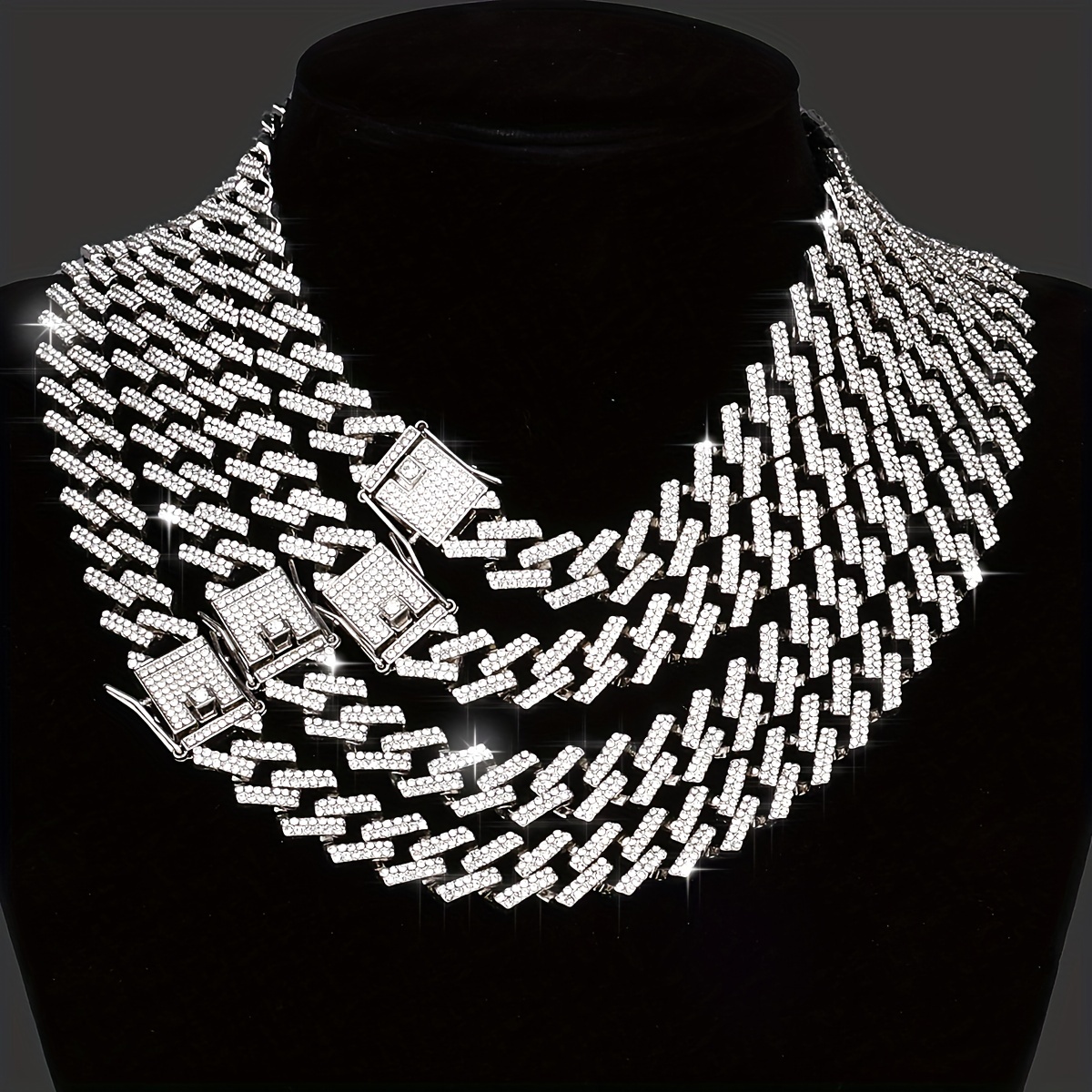 1meter Stainless Steel Cuban Chain Punk Style Jewelry Chain - Temu