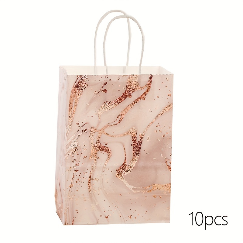 Marble Pattern Gift Bag Shopping Bag Birthday Gift Packaging - Temu