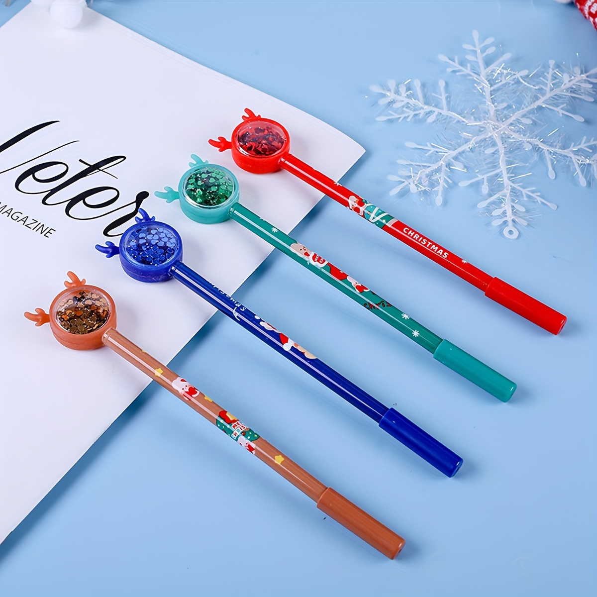 4pcs Christmas Pens Elk Ink Pens Animal Pens Gel Pens For Kids