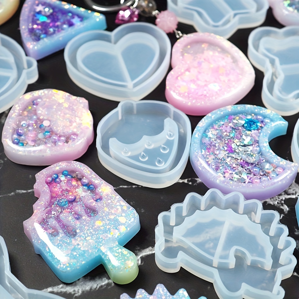 3D Love Heart Silicone Mold DIY Jewelry Making Tool UV Epoxy Resin