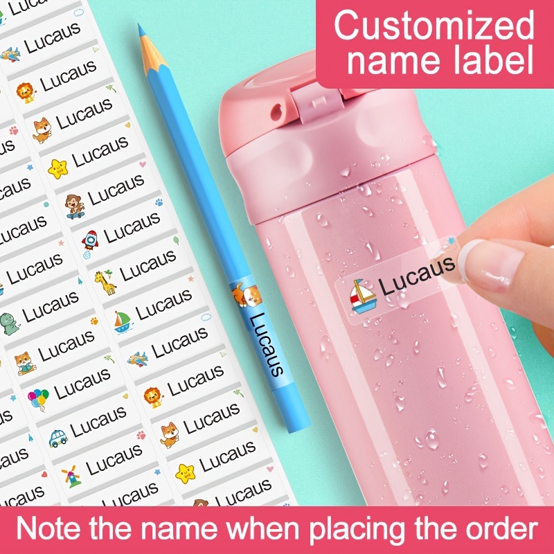 Custom Name Sticker Transparent Stickers Waterproof Crafted - Temu