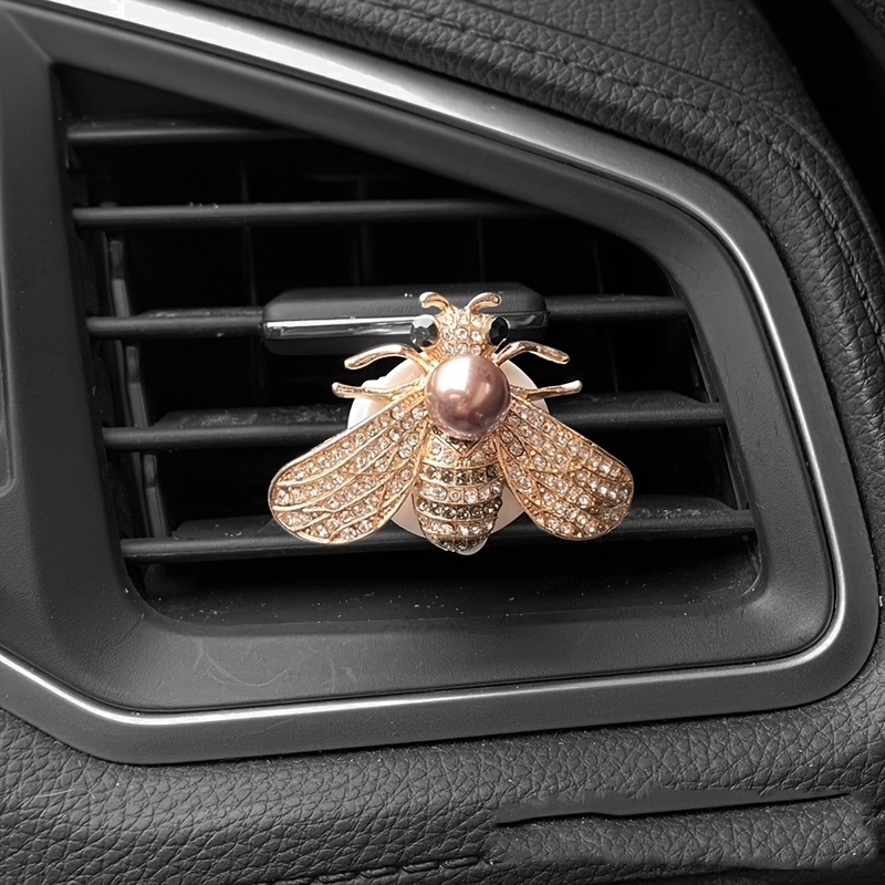 2 Pieces Small Bee Air Vent Clips Bling Bee Car Accessories Cute Car Air  Freshener Rhinestone Gift Decorations Charm Car Clip Interior Air Vent Decor