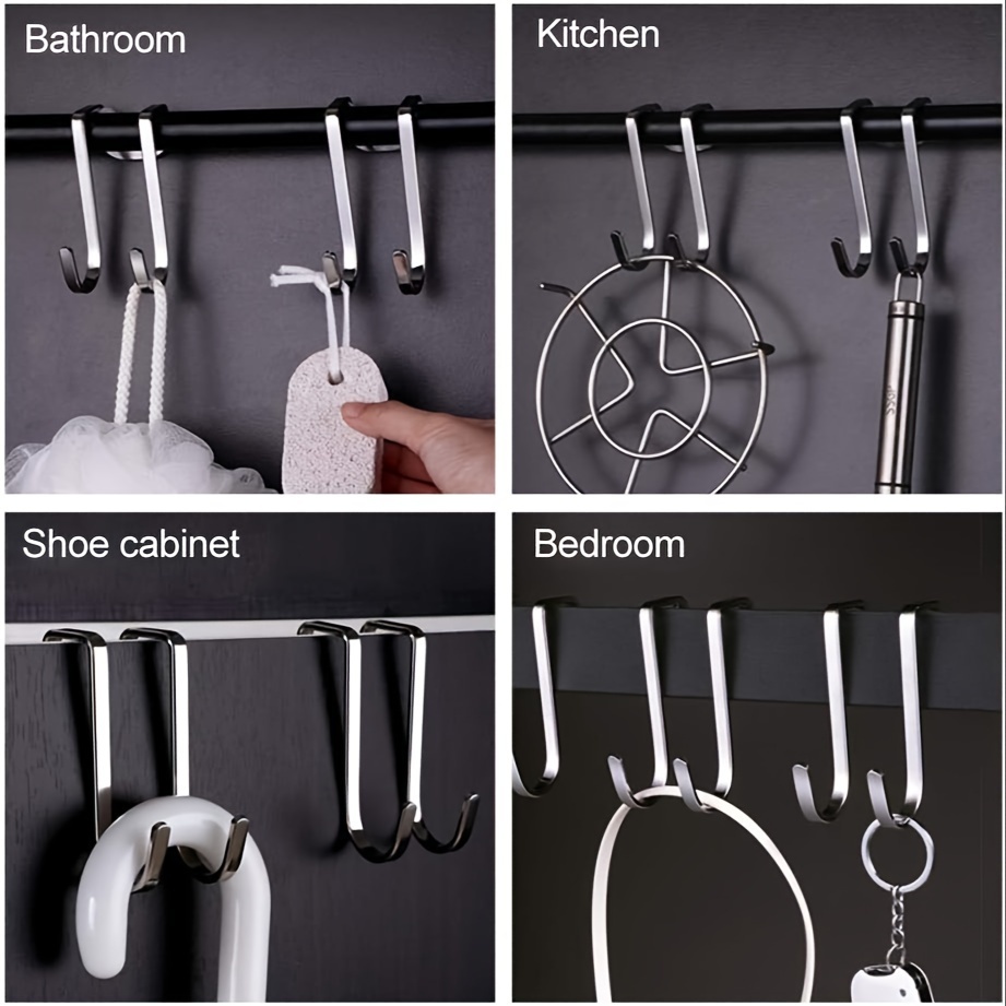 Double S Shape Storage Hook Purse Hook for Bathroom Kitchen Wall and Door  Organizer Accessories tainless Steel Bathroom Hook