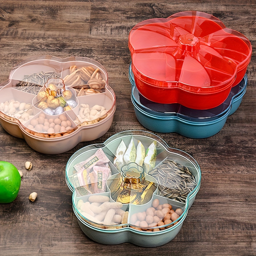 Snack Tray Lid Snack Plate Lid Divided Large Capacity Food - Temu