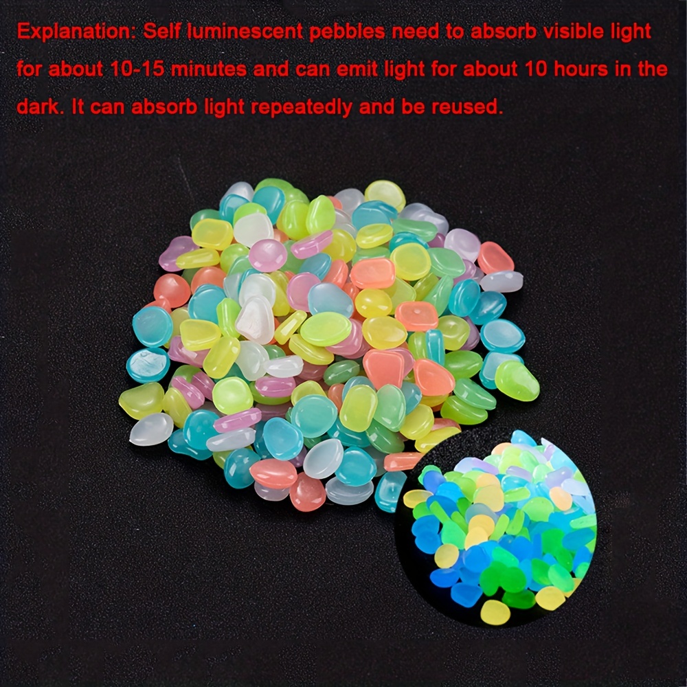 Glow in the dark Pebbles Enhance Your Garden Or Aquarium Temu United