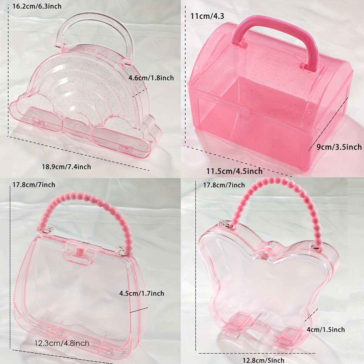 Plastic Bags Gift Bracelets, Small Pouches Clear Plastic