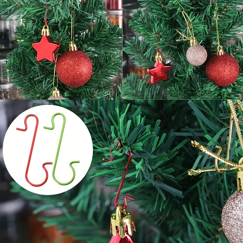 50/10Pcs Christmas Ornament Hooks Metal S-Shaped Hanger Hooks