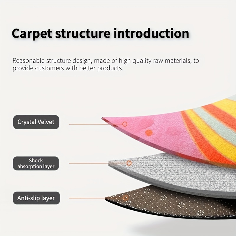European Minimalist Strip Carpet Modern Soft Floor Mat