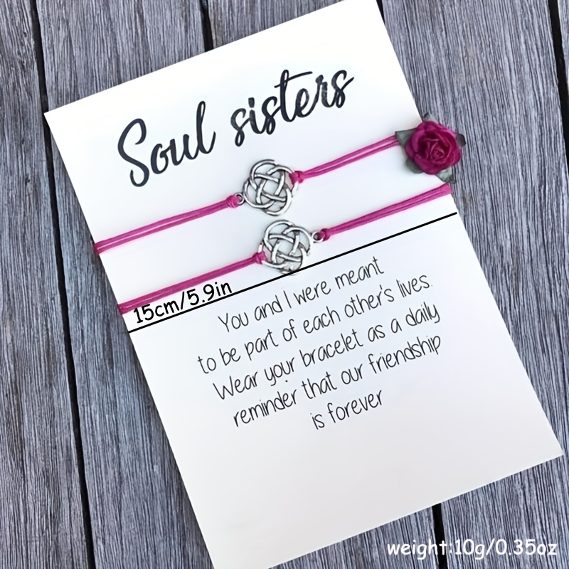 Unbiological Sister Charm Bracelet, Stainless Steel Heart Soul Sister  bracelet, Best Friend, Friendship Bracelet, BFF gifts, Adjustable Best  Friend