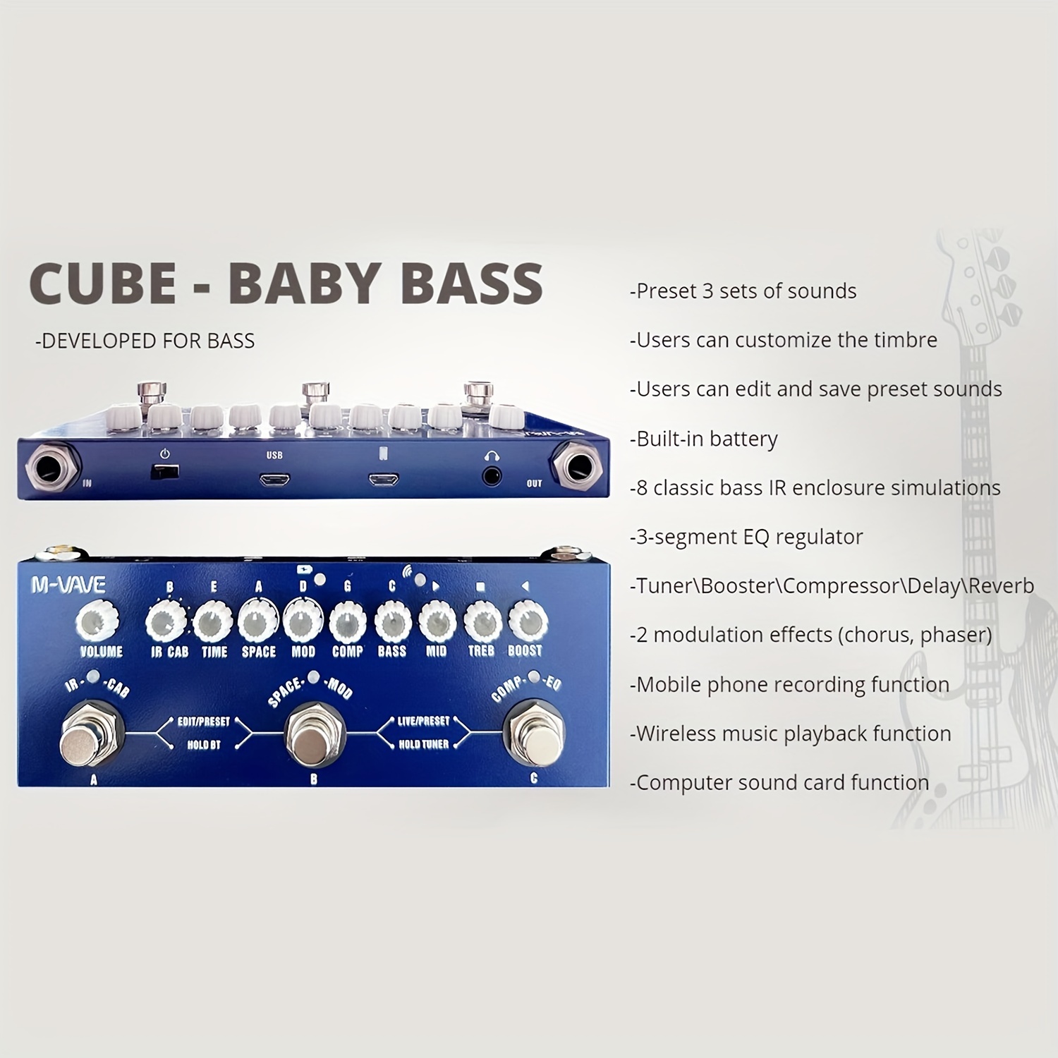M vave Cube Baby Portable Multifunctional Bass Combined - Temu