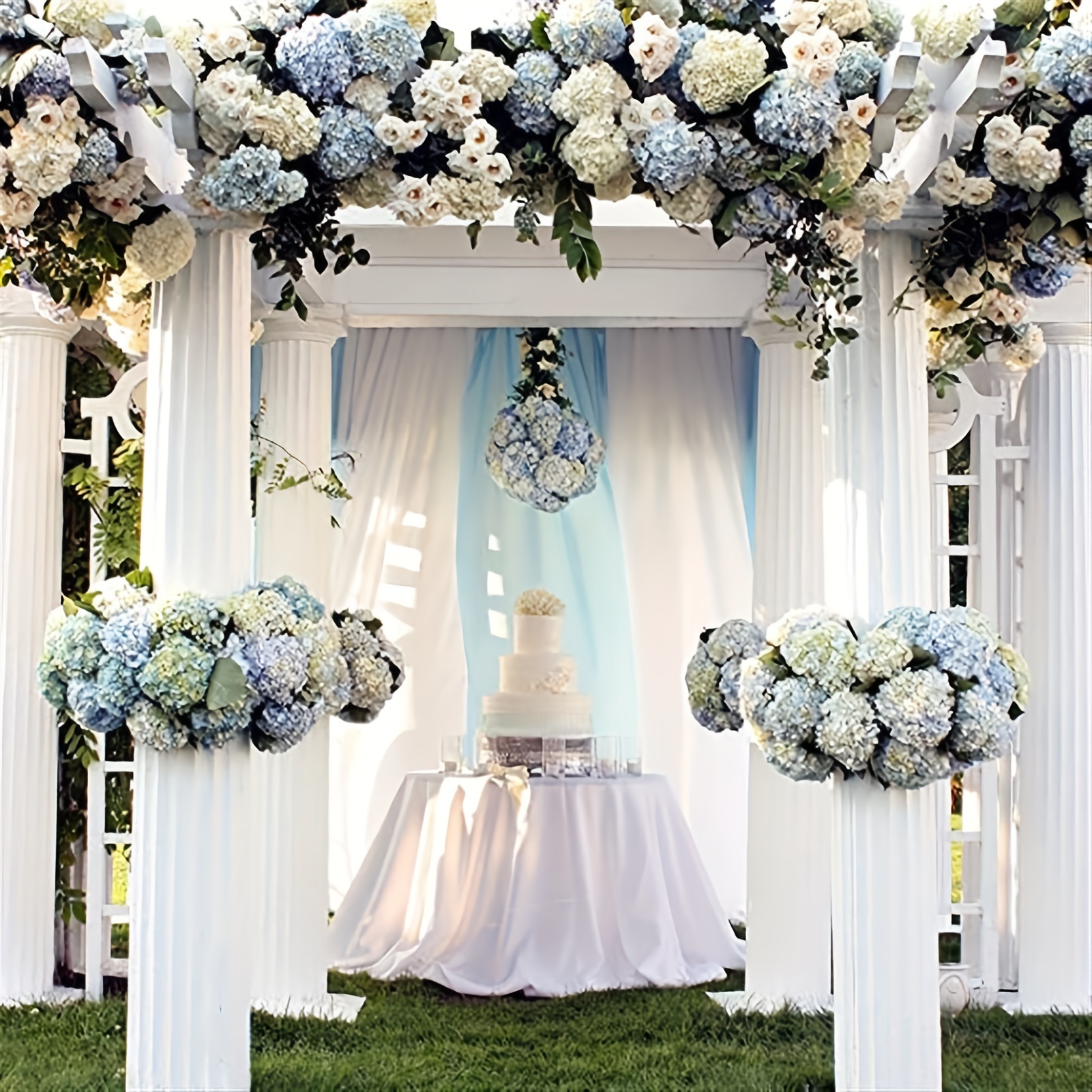 Yardenfun Hortensias artificiales para decoración de mesa de boda