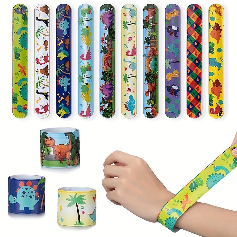 10pcs Interesting Silicone Slap Bracelets Kids Slap Band for Party