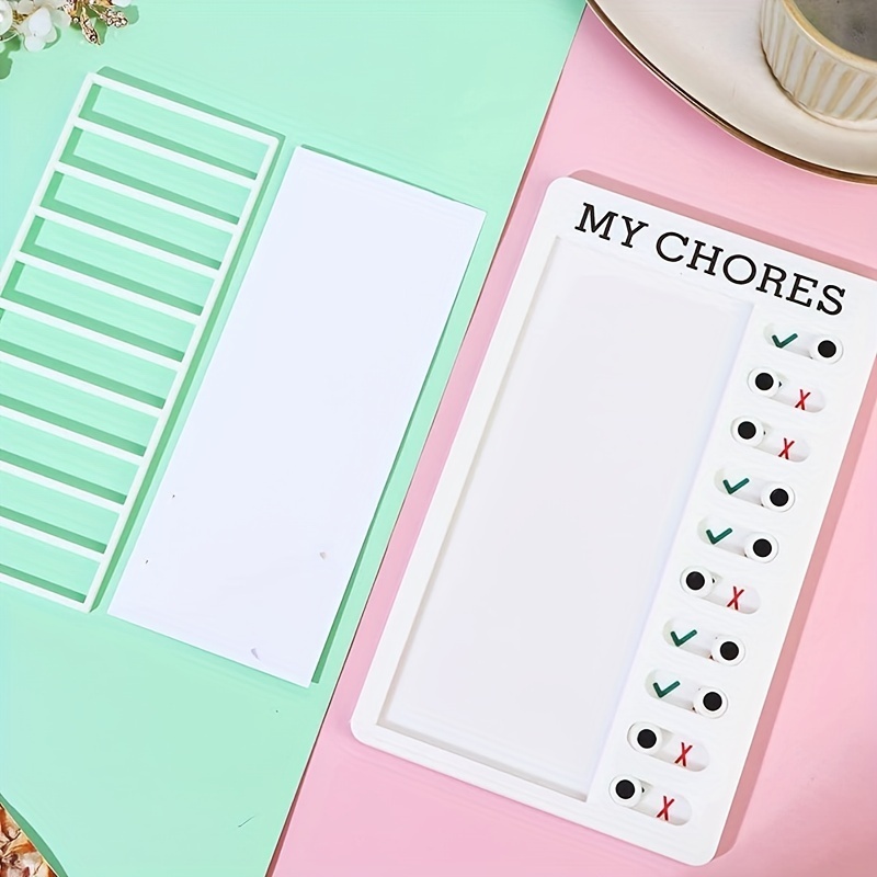 

1pc Chore Chart For Adults Boards, To Do List Rv Checklist Board, Portable Chores Chart, Detachable Plastic Diy Message Home Travel Planning Reminder Chart, Art Supplies