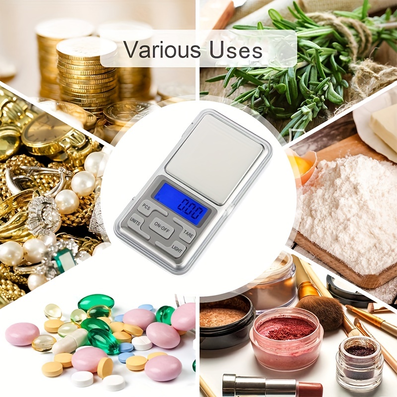 Pocket Size Portable Food Scale Travel Jewelry Scale Gram Capacity 500g  /200g Kitchen Small Scale Lab Measuring Scale