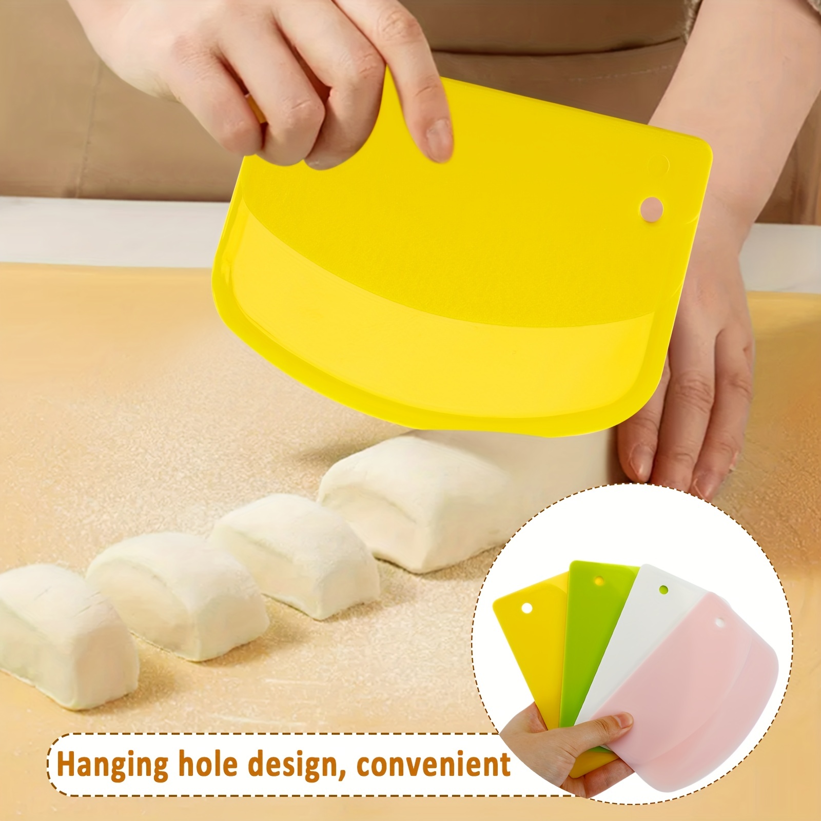 4pcs Premium Plastic Dough Scraper Pastry Bread Cutters Kitchen Tool For  Cake Decorating Baking High-quality  Affordable Temu Japan