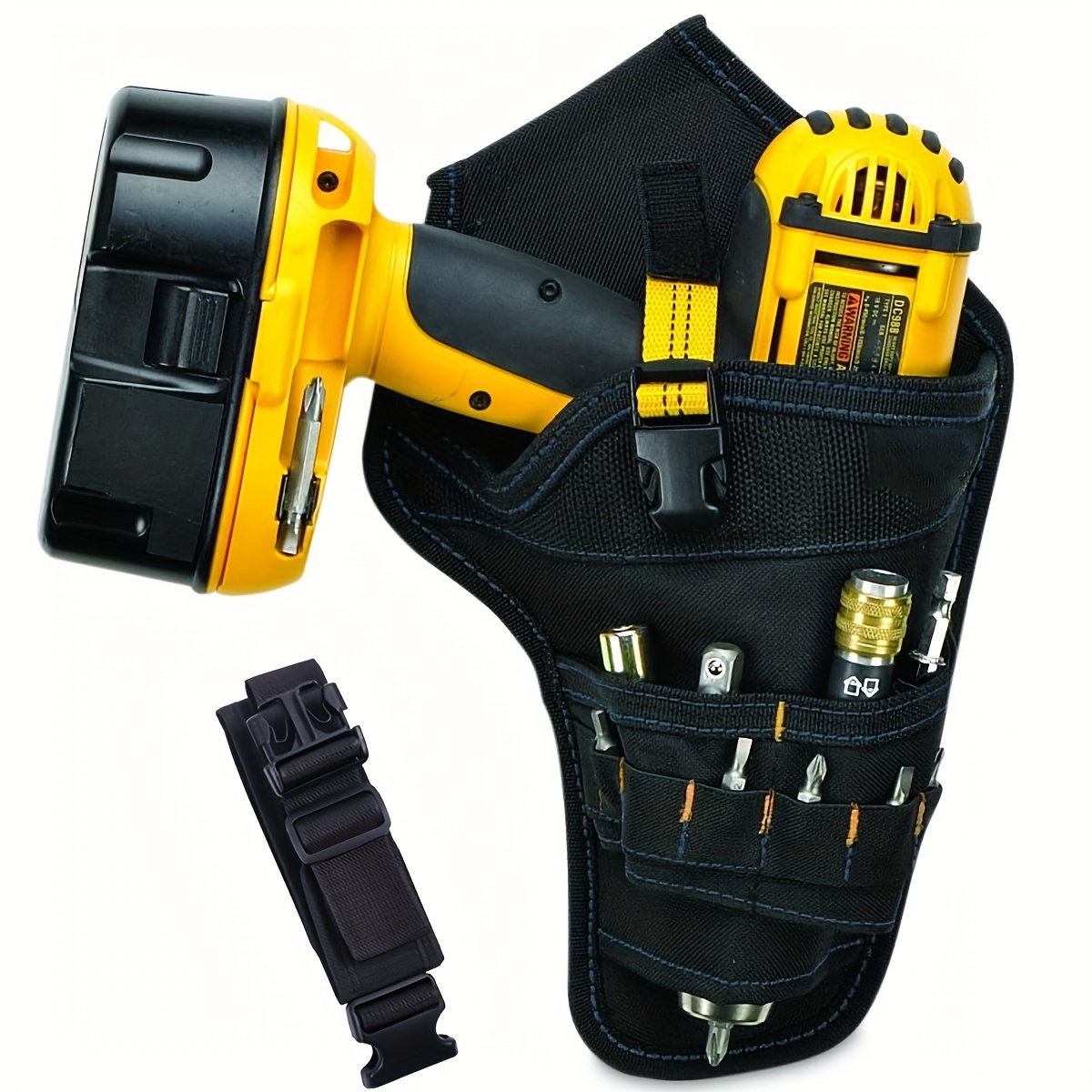 

Securely Attach Your Power Tool Holster With Our Durable Cordless Drill Holster & Metal Clip!