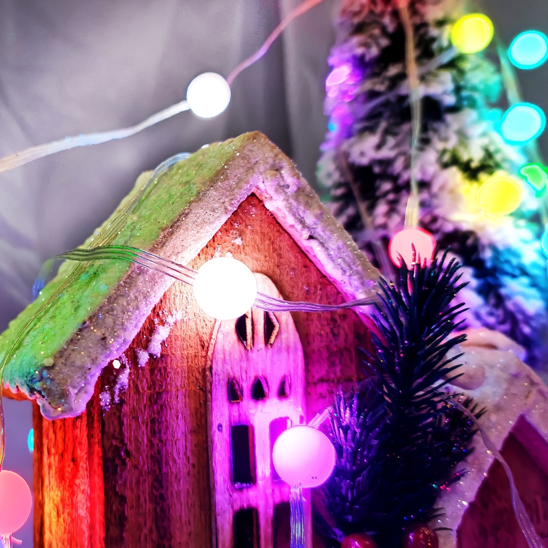 APP Intelligent Christmas Tree Light Bluetooth Point Control Magic Color  LED String Christmas Day Decorative Atmosphere Lights