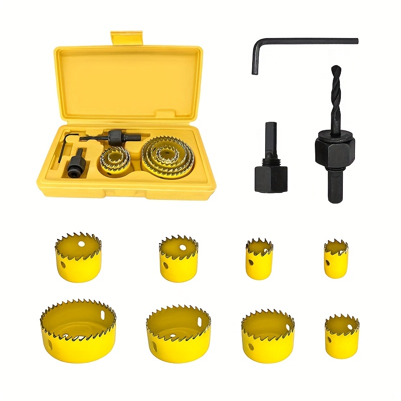 Hole Saw Cutting Set Kit Tools Wood Metal Alloys Circular - Temu