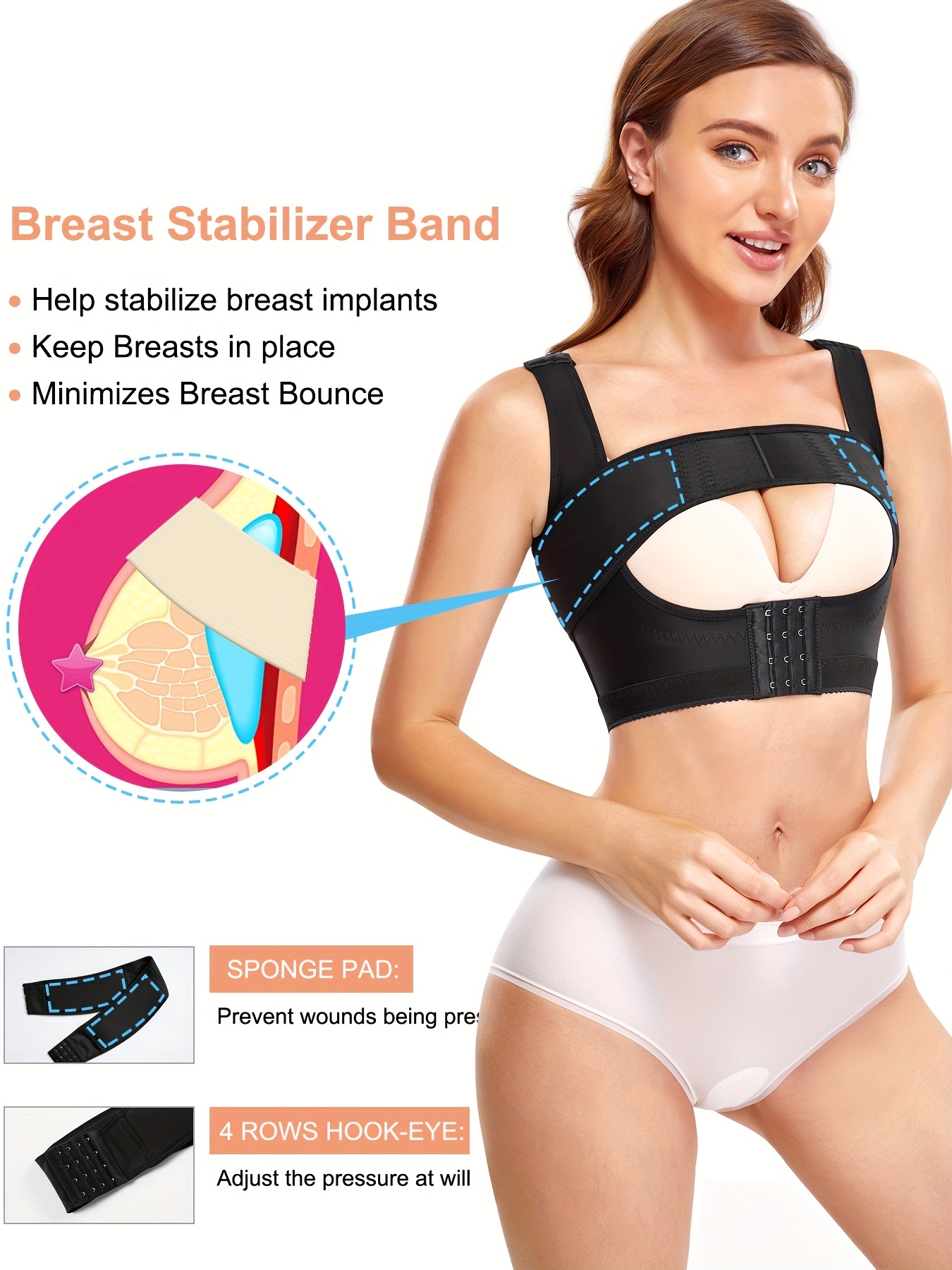 Breast Implant Stabilizer Band Post surgery Breast - Temu