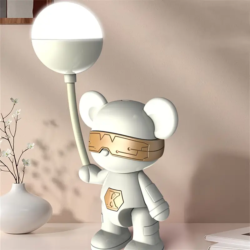 1pc new cute bear table lamp dimmable small table lamp creative ornament night light suitable for dormitory bedroom desk details 5