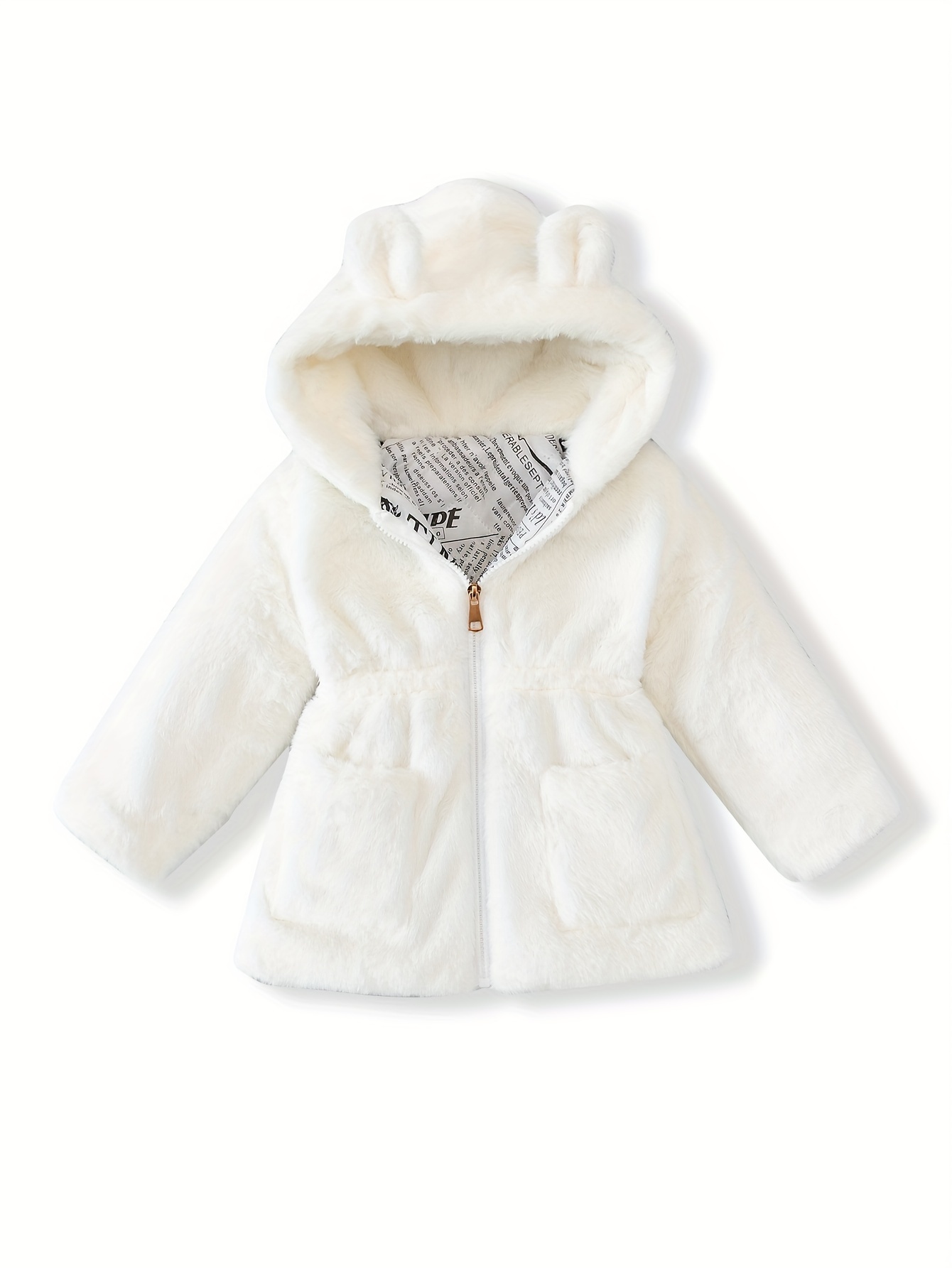 Baby Little Girls Winter Fleece Coat Faux Fur Kids Jacket - Temu United  Arab Emirates