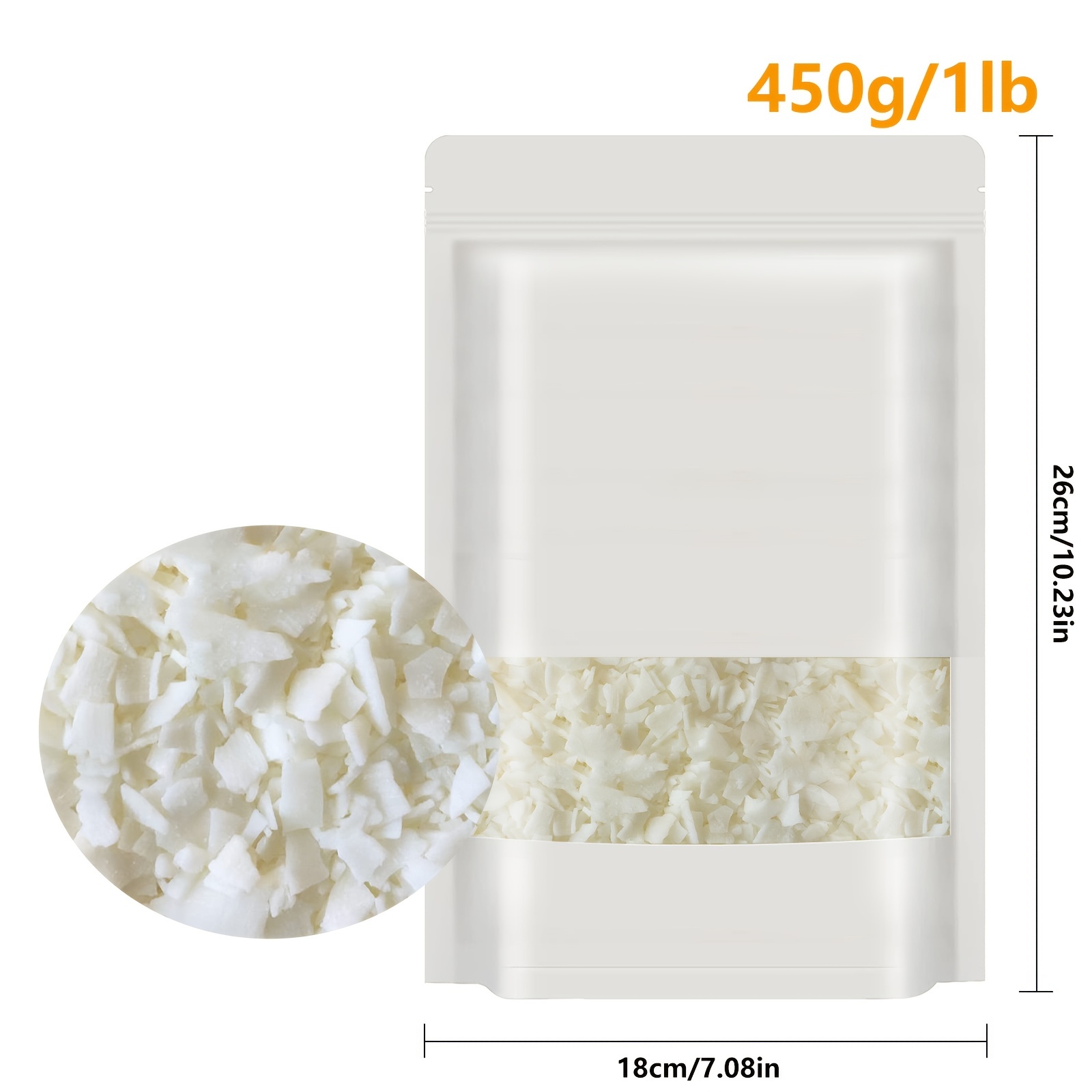 52°natural Soy Wax . Bag White Wax Flakes For Diy Candle - Temu
