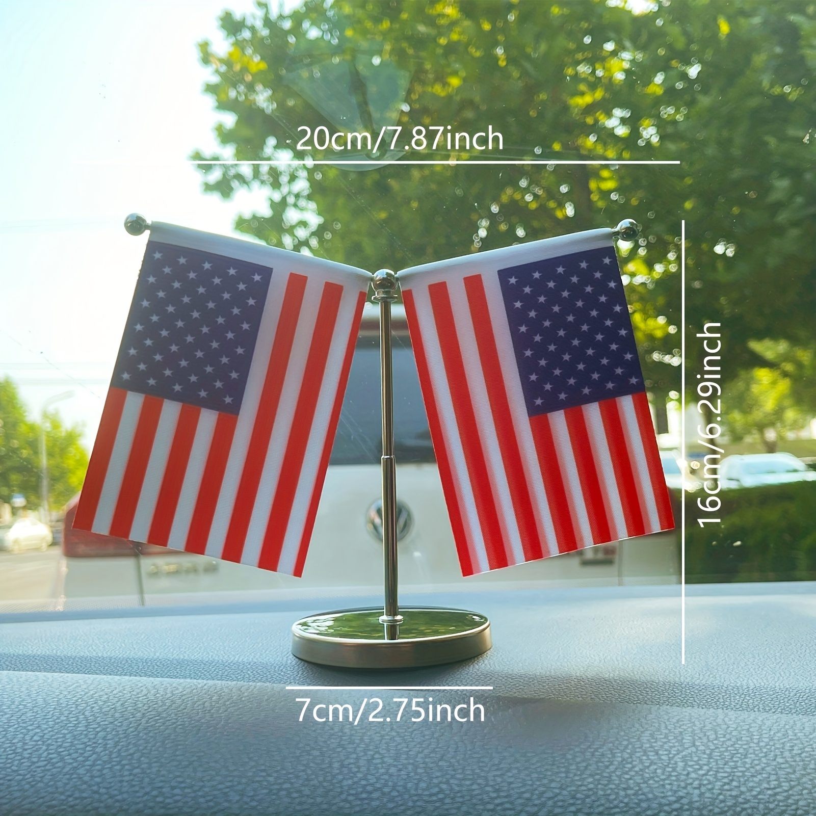 car ornament american flag metal model car interior accessories details 0
