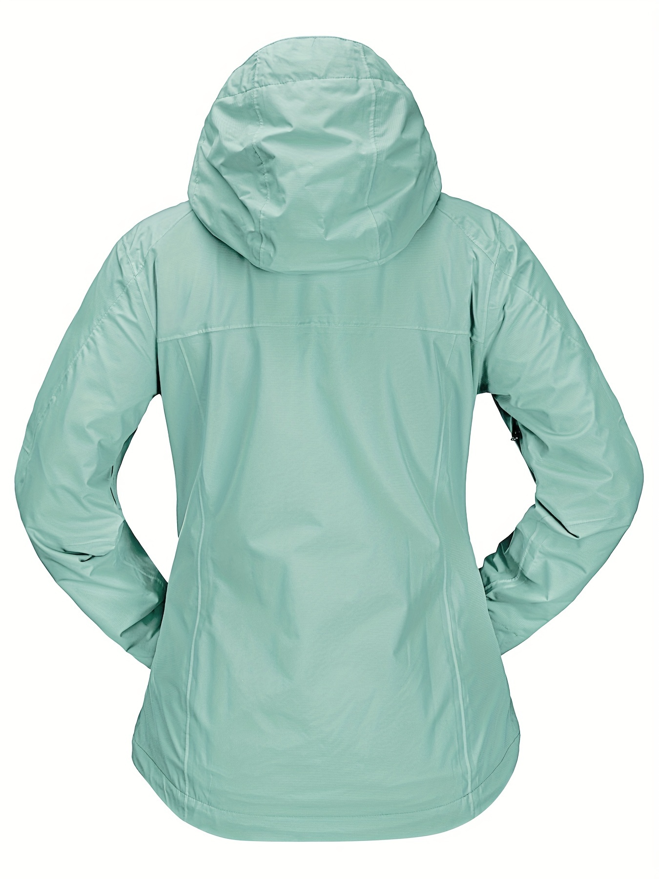 YYDGH Rain Jacket for Women Snap Buttons Zip Up Elastic WaistAnorak Coat  Lightweight Waterproof Windbreaker Outdoor Active Travel Hiking Jackets  with