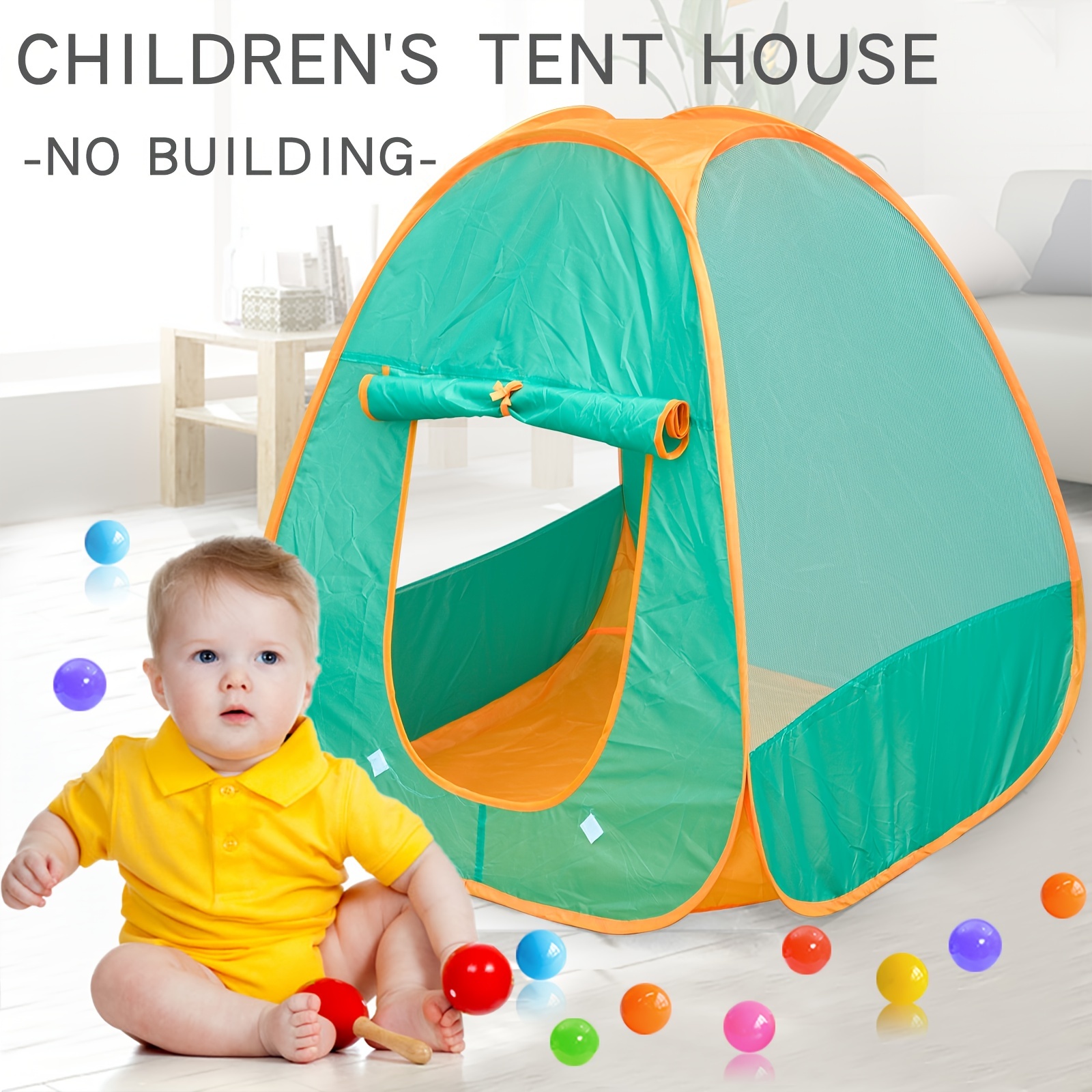 Maison de tente pour enfants, jouet de maison de jeu portable pliable vert  3+ - Temu Canada
