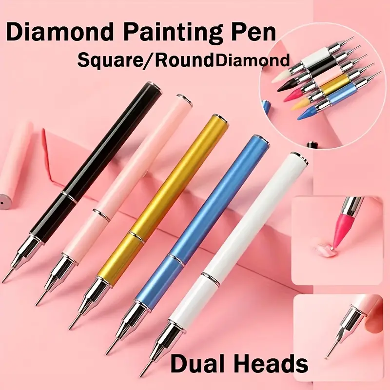 New Diamond Painting Pen Dual Heads Square/round Point - Temu
