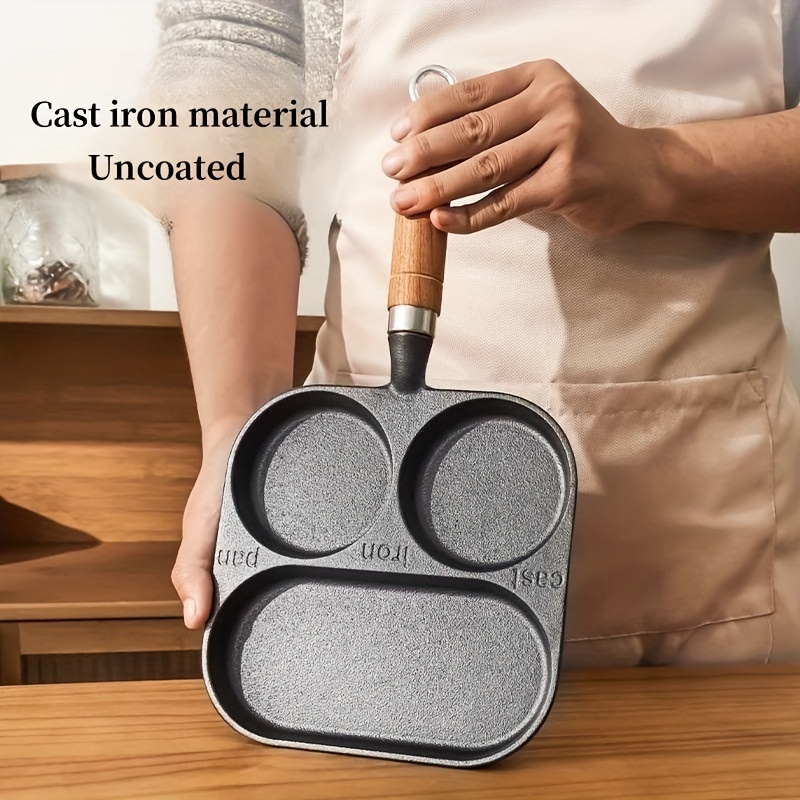 Cast Iron Pan Multi-functional Dual-purpose Partition Steak Frying