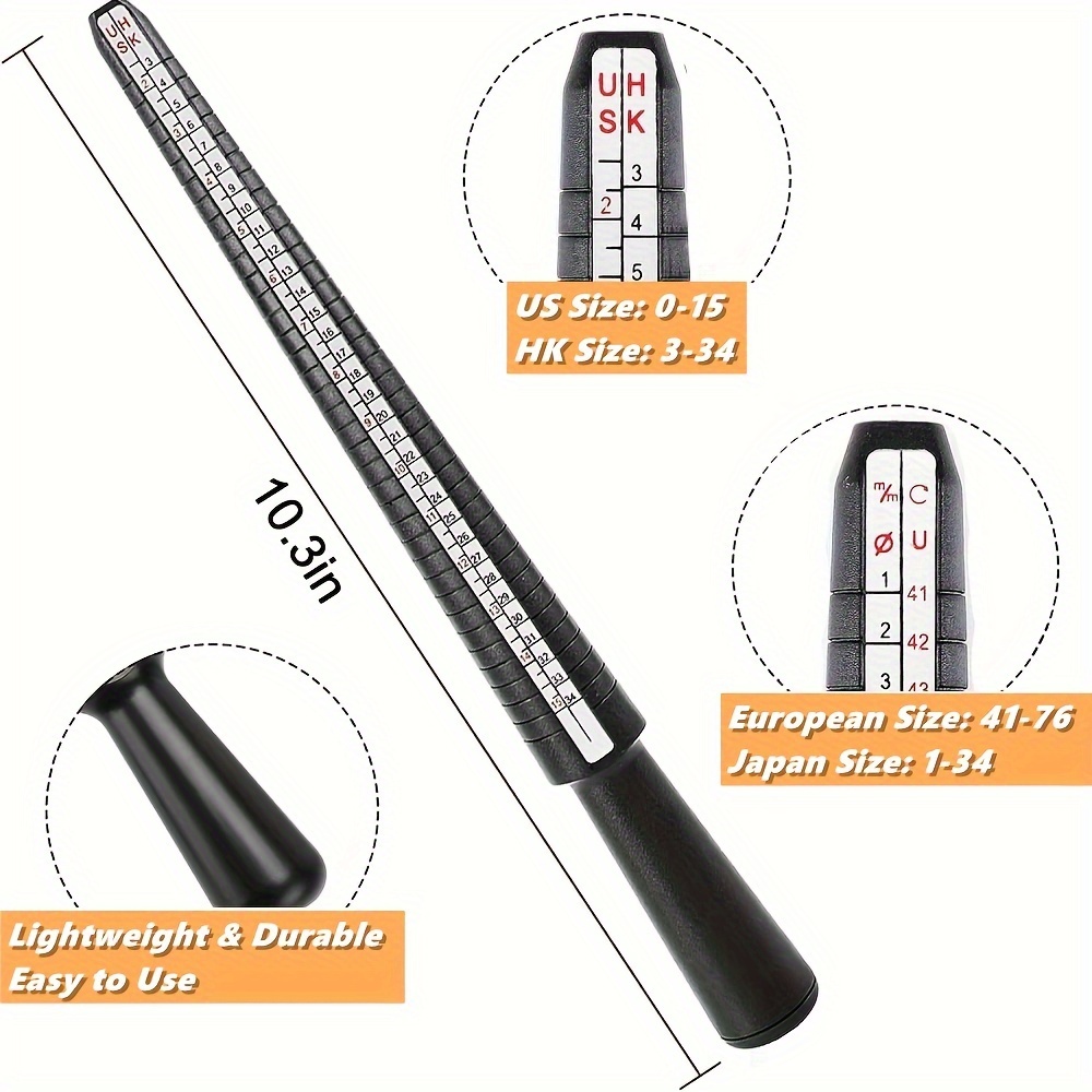 Ring Sizer Measuring Tool Including Ring Mandrel Ring Gauge - Temu