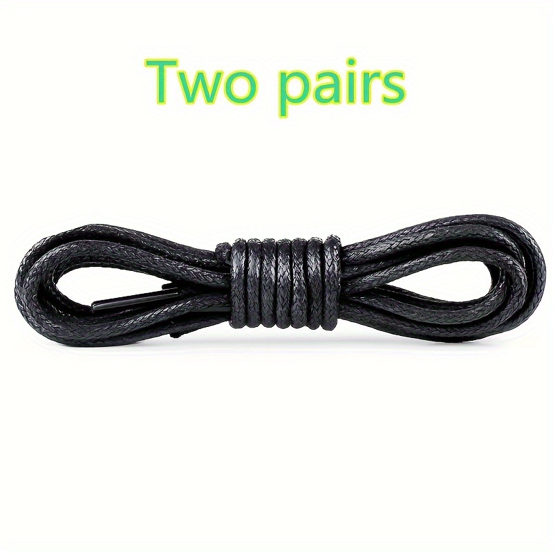 1 Pack. . Black Round Waxed Shoelaces