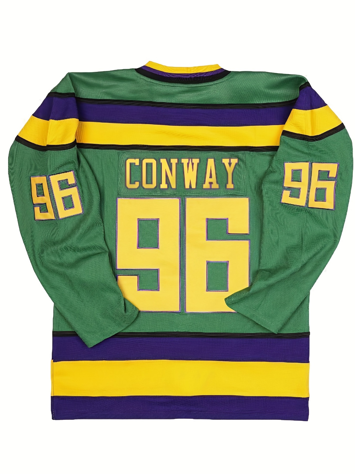  Conway 96 Mighty Ducks Jersey S-XXXL,Movie Ice Hockey Jersey,Broidery  Stitched Letters and Numbers Black S : Clothing, Shoes & Jewelry