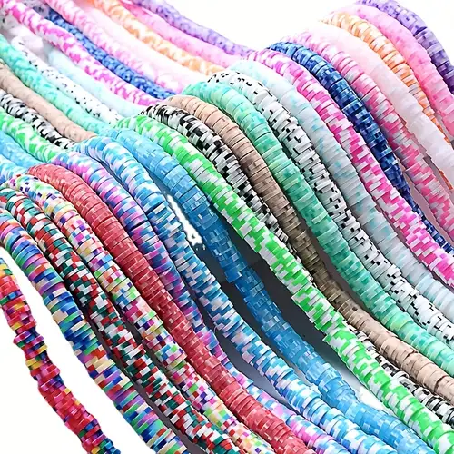 3600PCS Polymer Clay Bead Set 6MM Rainbow Color Flat Chip Bead For Boho  Bracelet Necklace Making Letter Bead Accessories Kit DIY - AliExpress