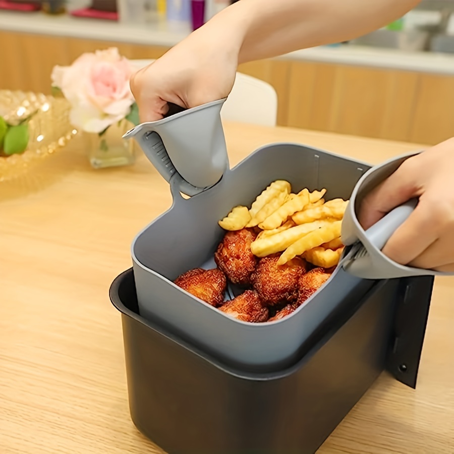 Air Fryer Silicone Baking Basket Rectangular Air Fryer - Temu