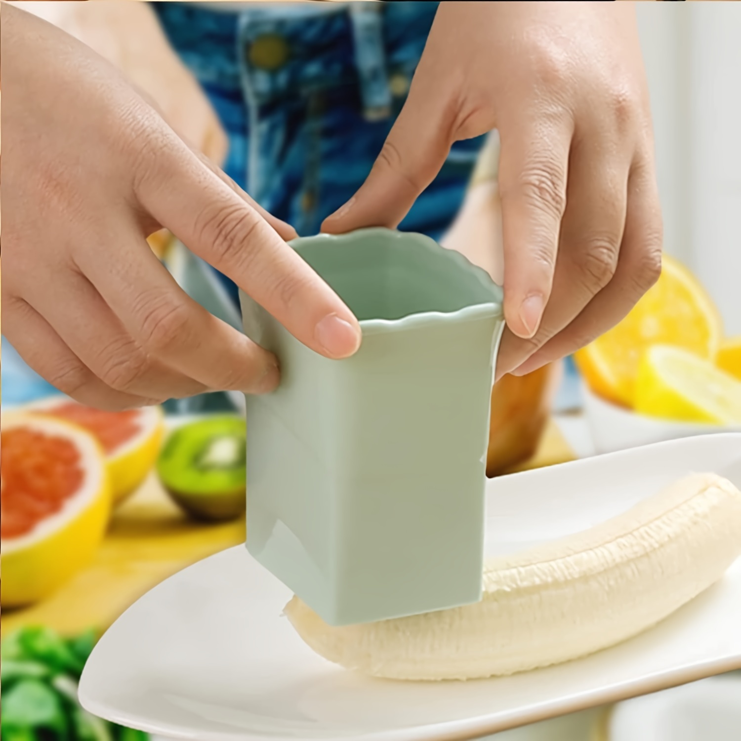 Fruit Slicer Cup Stainless Steel Fruit Vegetable Egg Slicer Cup