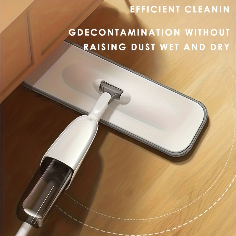 Mexerris Mocio con spray, in microfibra, per la pulizia del pavimento della  cucina, umido e asciutto, con 2 bottiglie ricaricabili, girevole a 360°,  per pavimenti in legno duro, piastrelle, legno : 