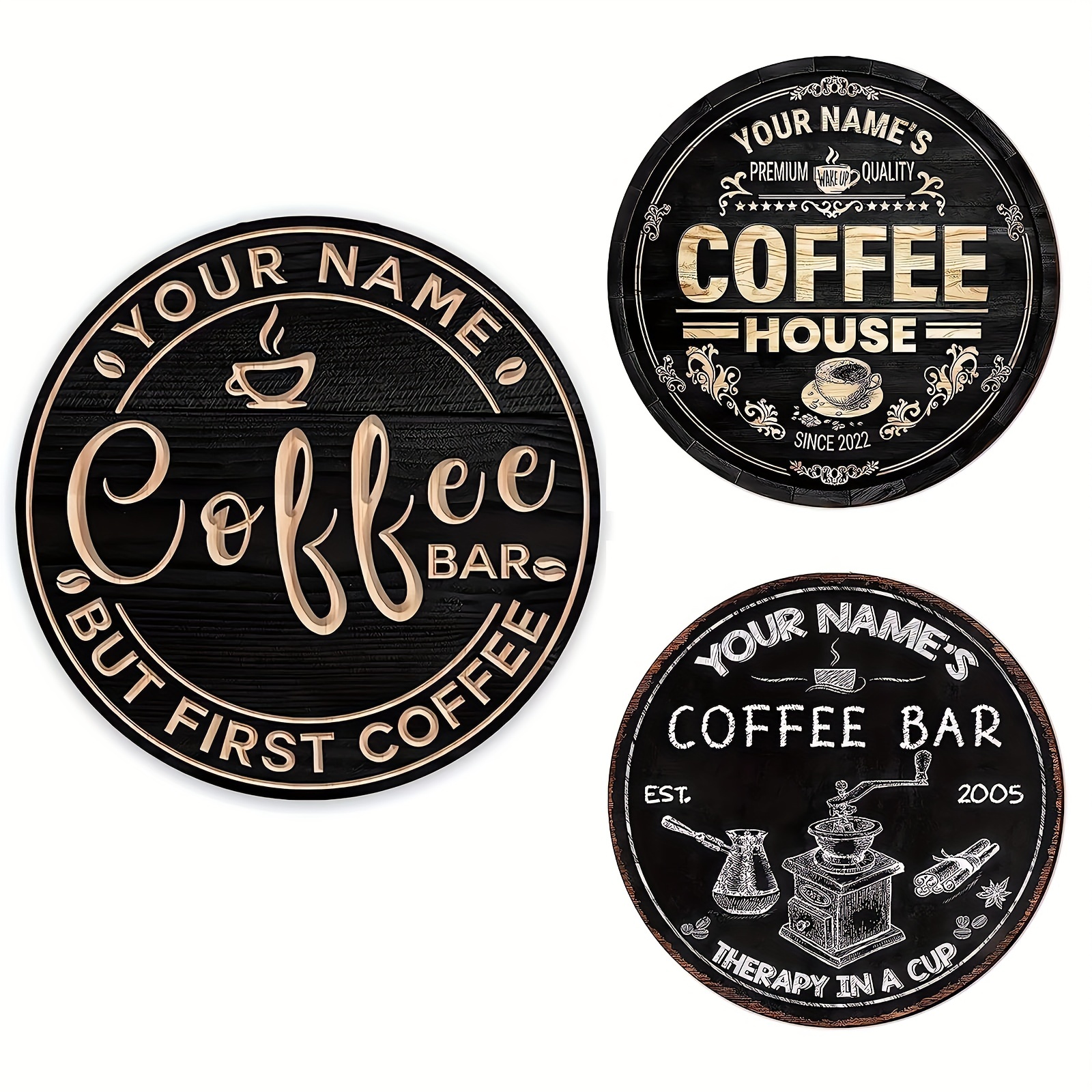 Vintage Coffee Bar Sign Kitchen Coffee Bar Wall Decor - Temu