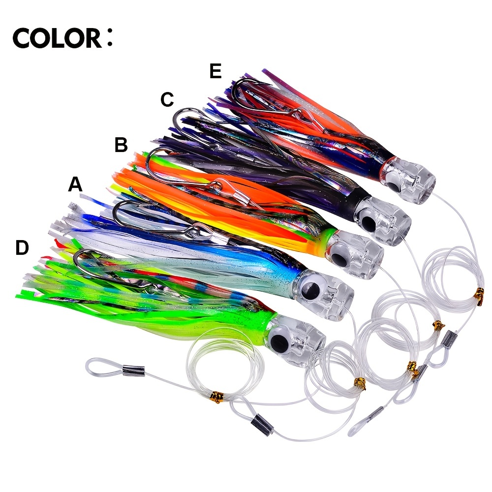 6IN/9INCH 10PCS SET SALTWATER SQUID SKIRTS TROLLING LURES OFFSHORE BAITS