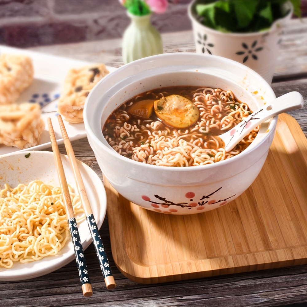 Instant Noodle Bowls with Lids Soup Hot Rice Bowls Food Containe