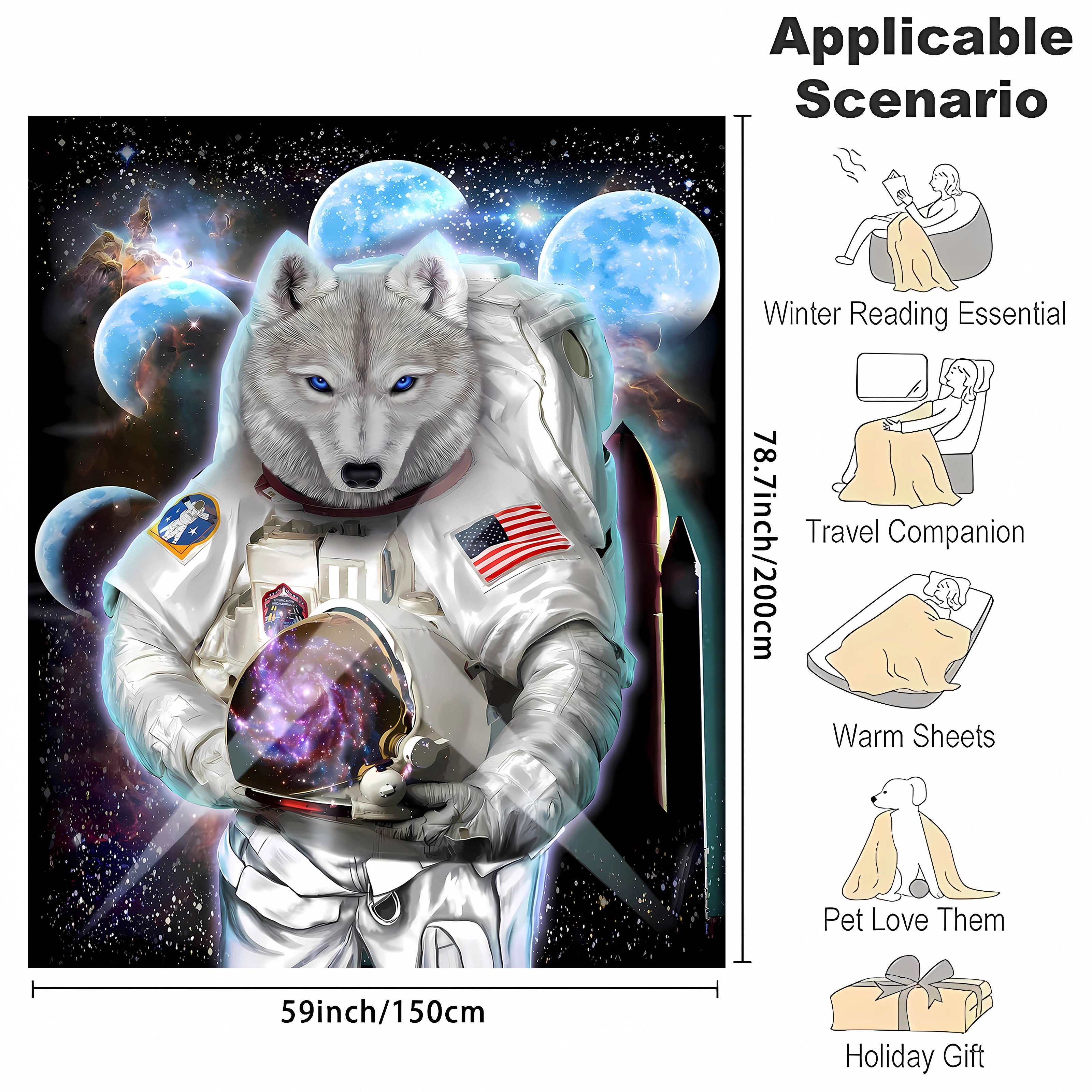 The Astronaut Personalized store Pet Blanket