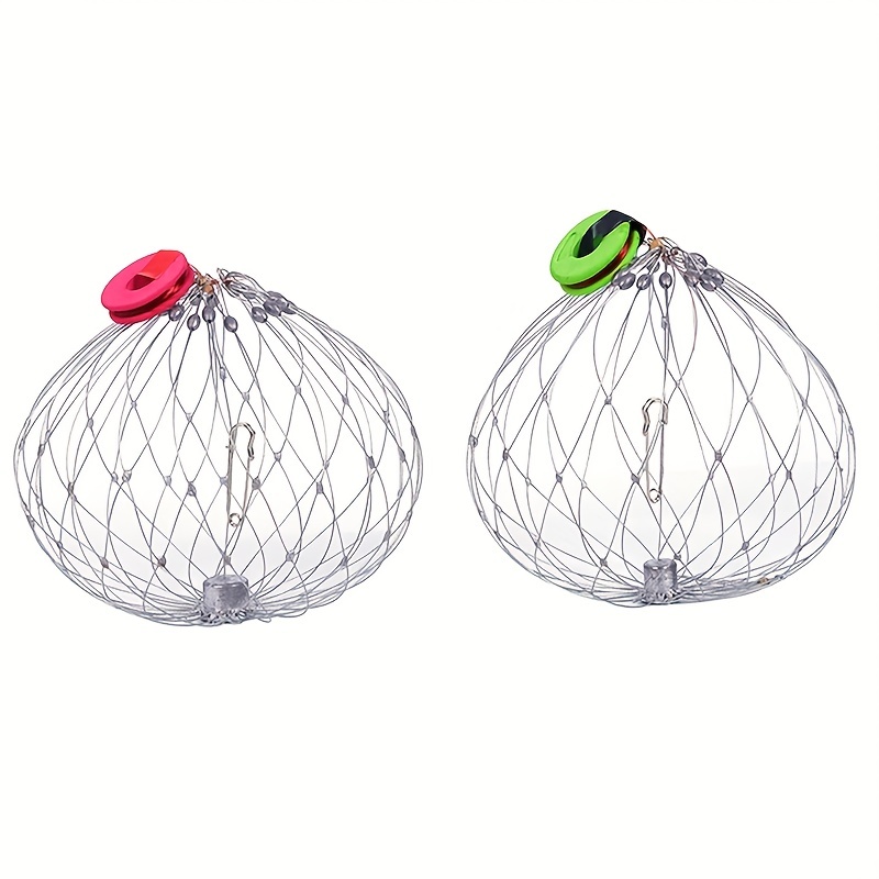 Silvery Stainless Steel Crab Trap Multi functional Bait Cage - Temu