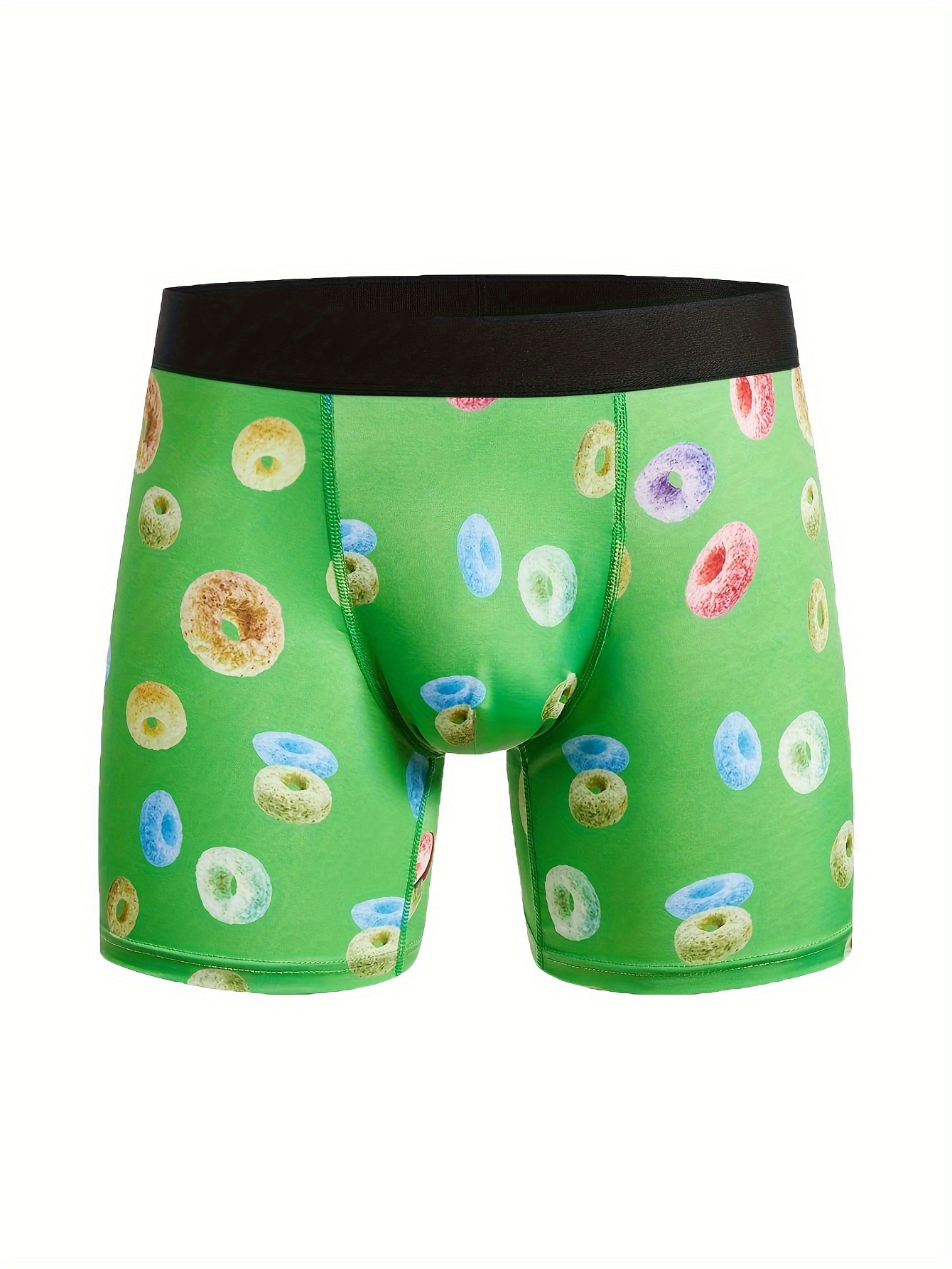 Men's Donut Graphic Digital Print Boxer Briefs Shorts - Temu Canada