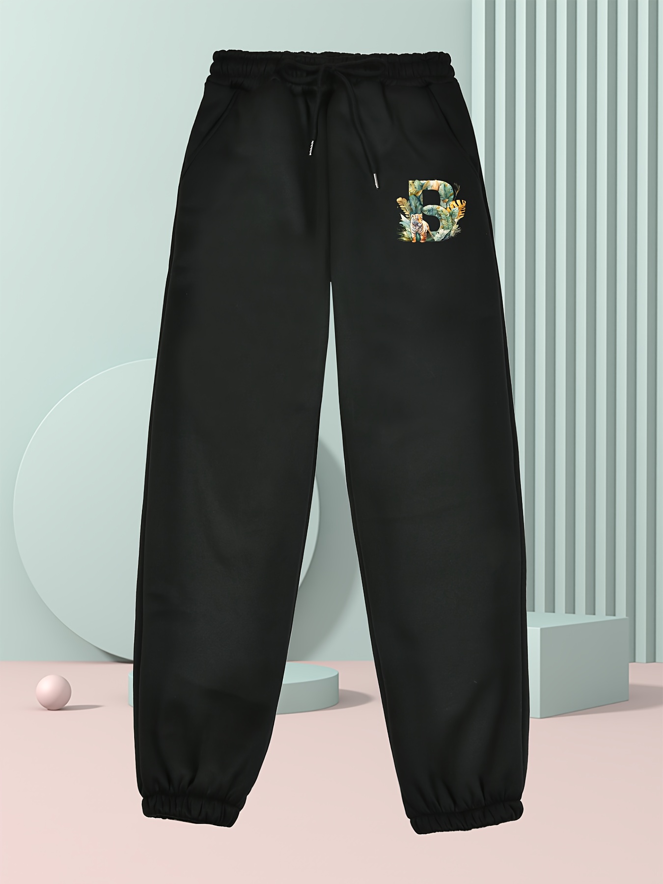  Pantalones de deporte de manga larga con capucha para mujer con  cordón y bolsillos, S, Negro : Ropa, Zapatos y Joyería