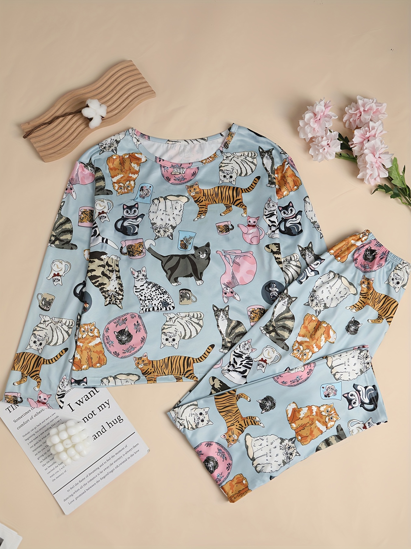 Weetiotio Pajama Set Short Sleeve for Women Cute Cat Print Pjs Ladies  Kawaii Animal Pattern Pj Set Y2k Summer Soft Loungewear (Pink,M,Medium) at   Women's Clothing store