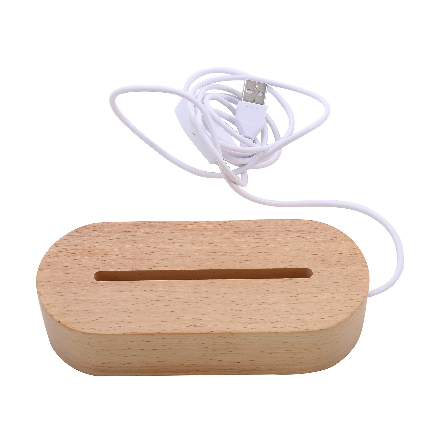 Usb Wooden Lighted Base Wooden Light Display Bases Available - Temu