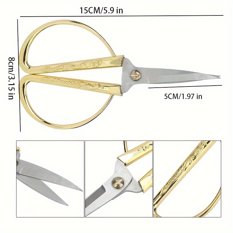 3pcs Stainless Steel Scissors For Office, Handicrafts And Household Use