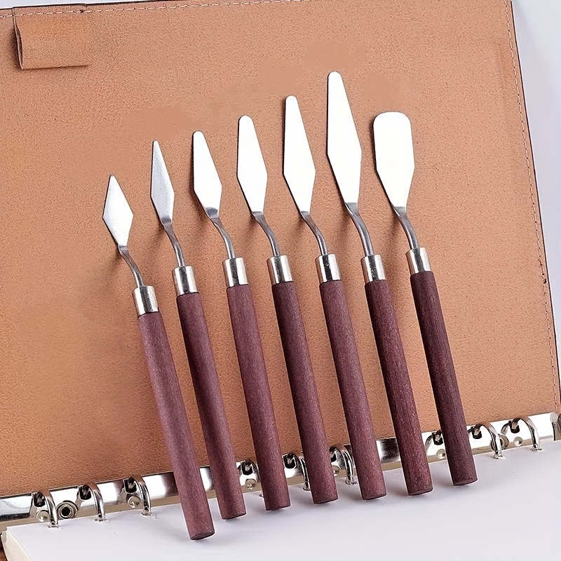 15 Pcs Painting Knife Set Stainless Steel Palette Knife for Acrylic Paint  Art Spatula Knife with Wooden Handle for Oil Painting Supplies